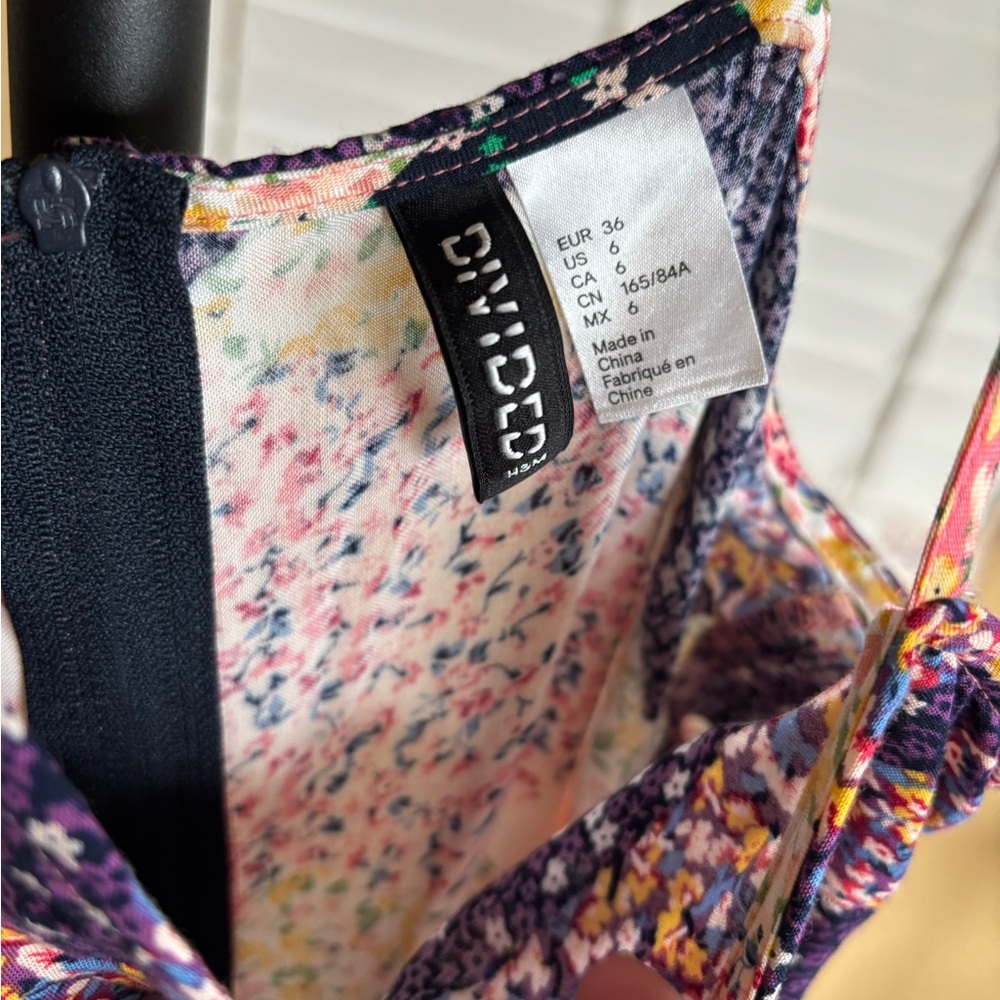 Divided Multicolor Patchwork Mini Dress - Picture 4 of 5